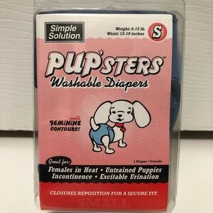 Pupsters washable‎ diaper reusable small dogs new in package